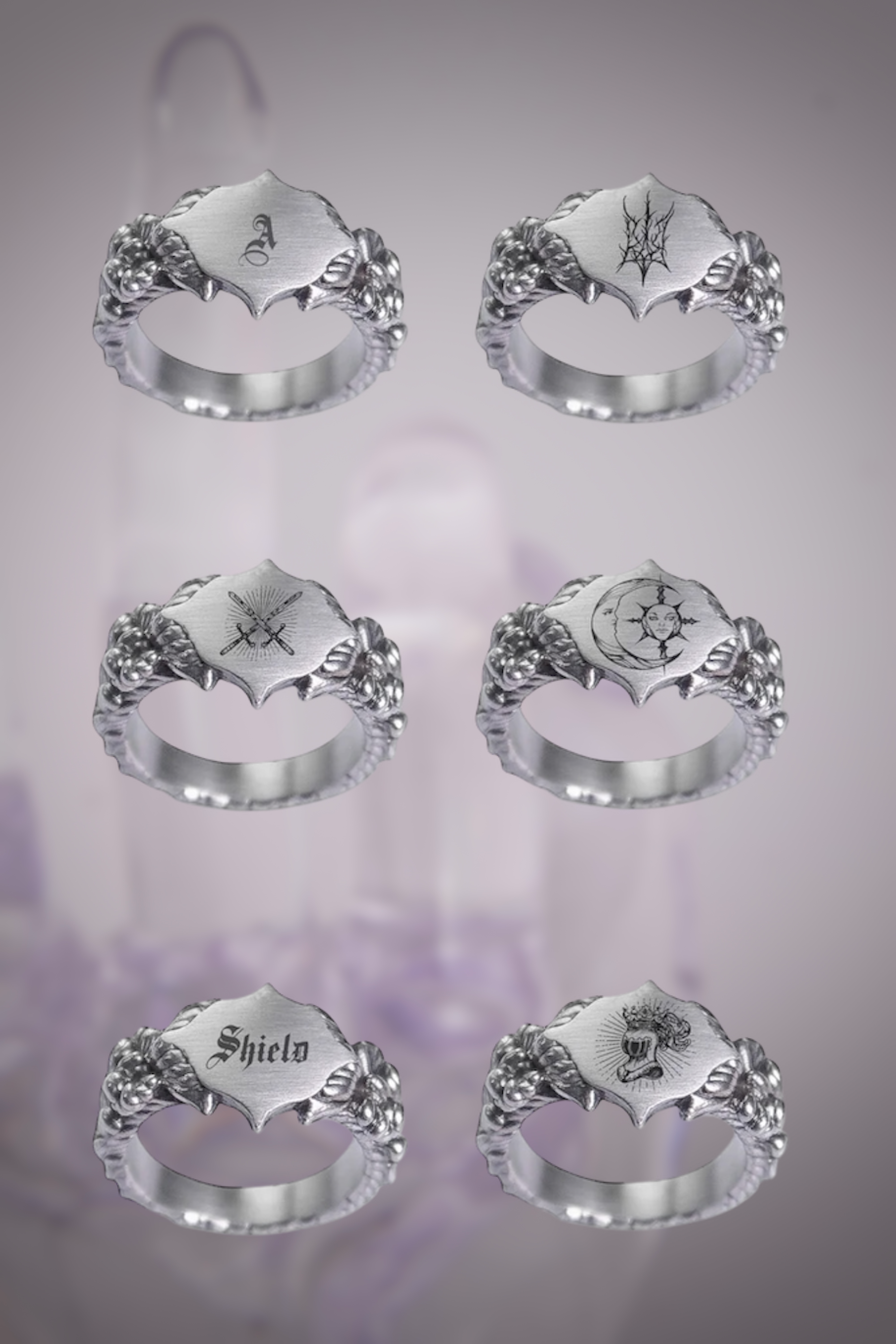 Shield-ring for your engraving