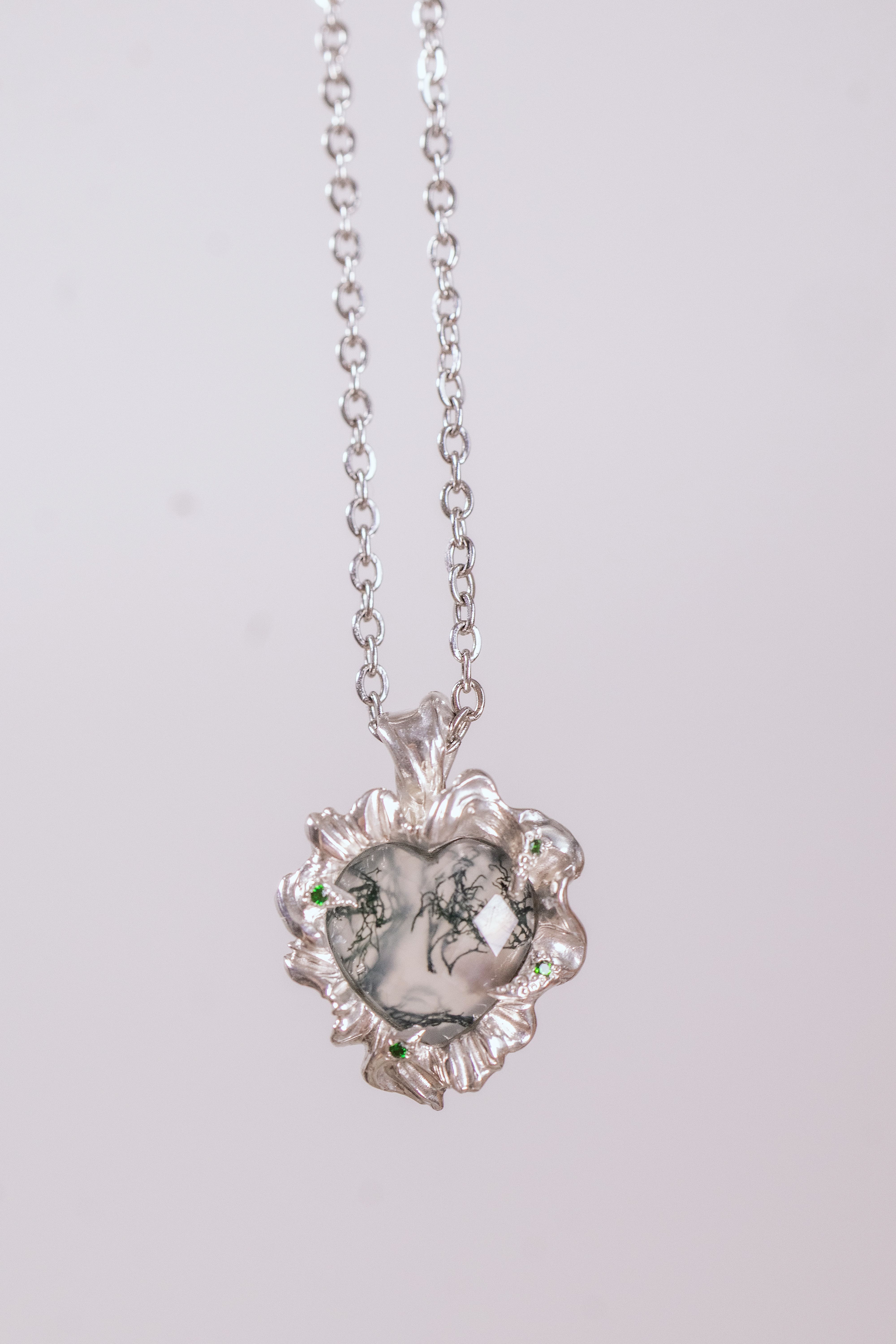 Organic Moss Agate Pendant
