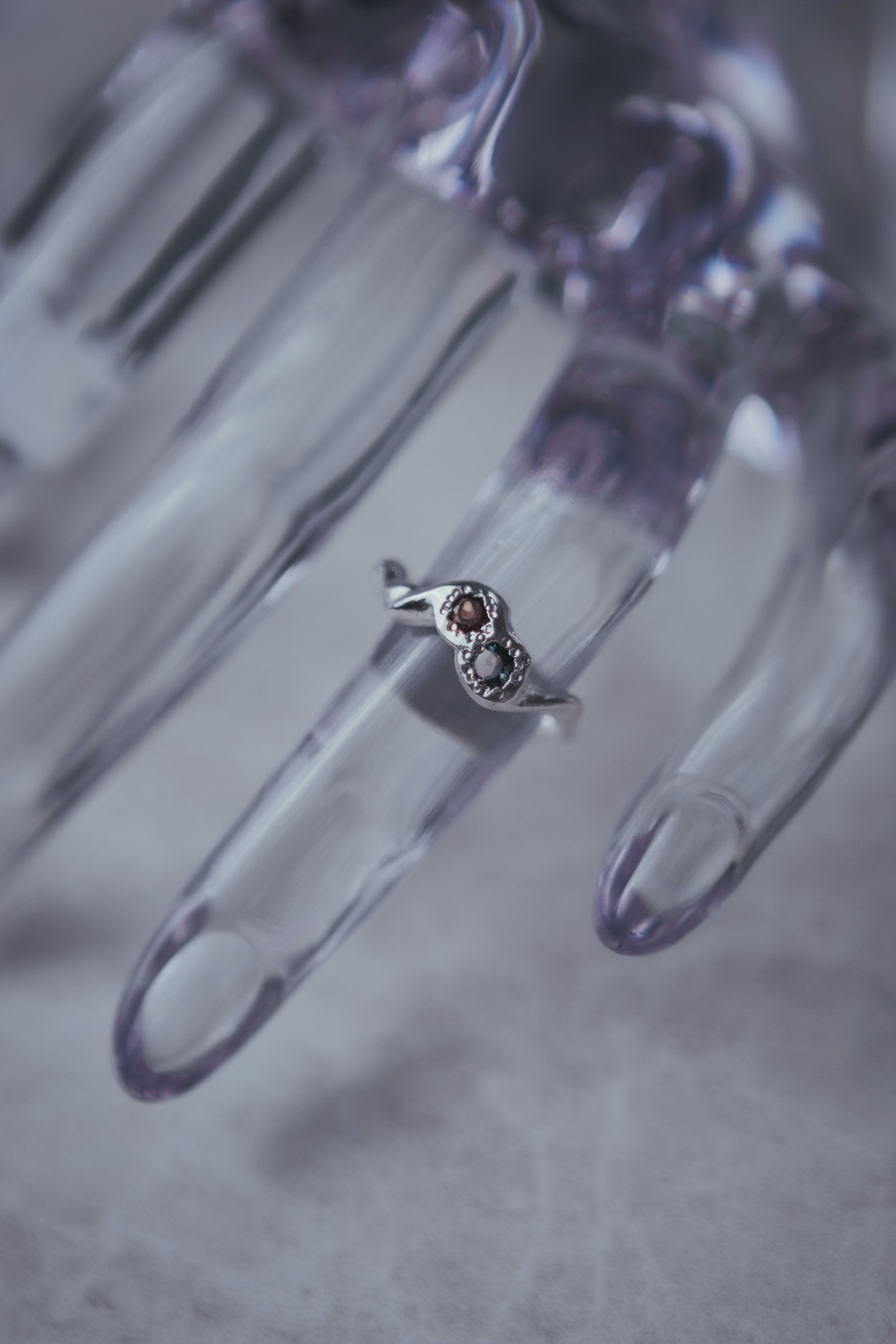 Minimalistic ring with stones