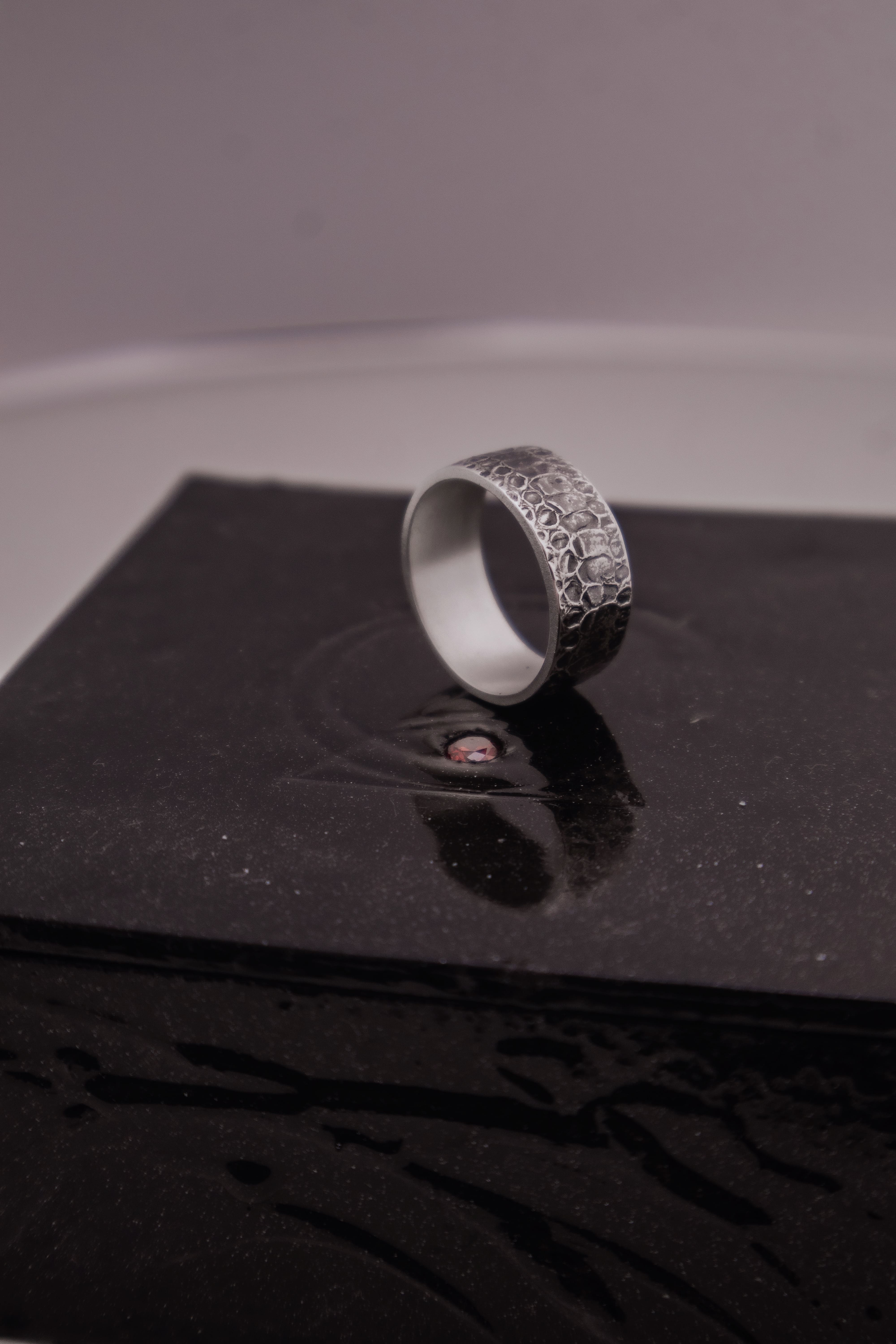 Ring with Snake Scale Relief