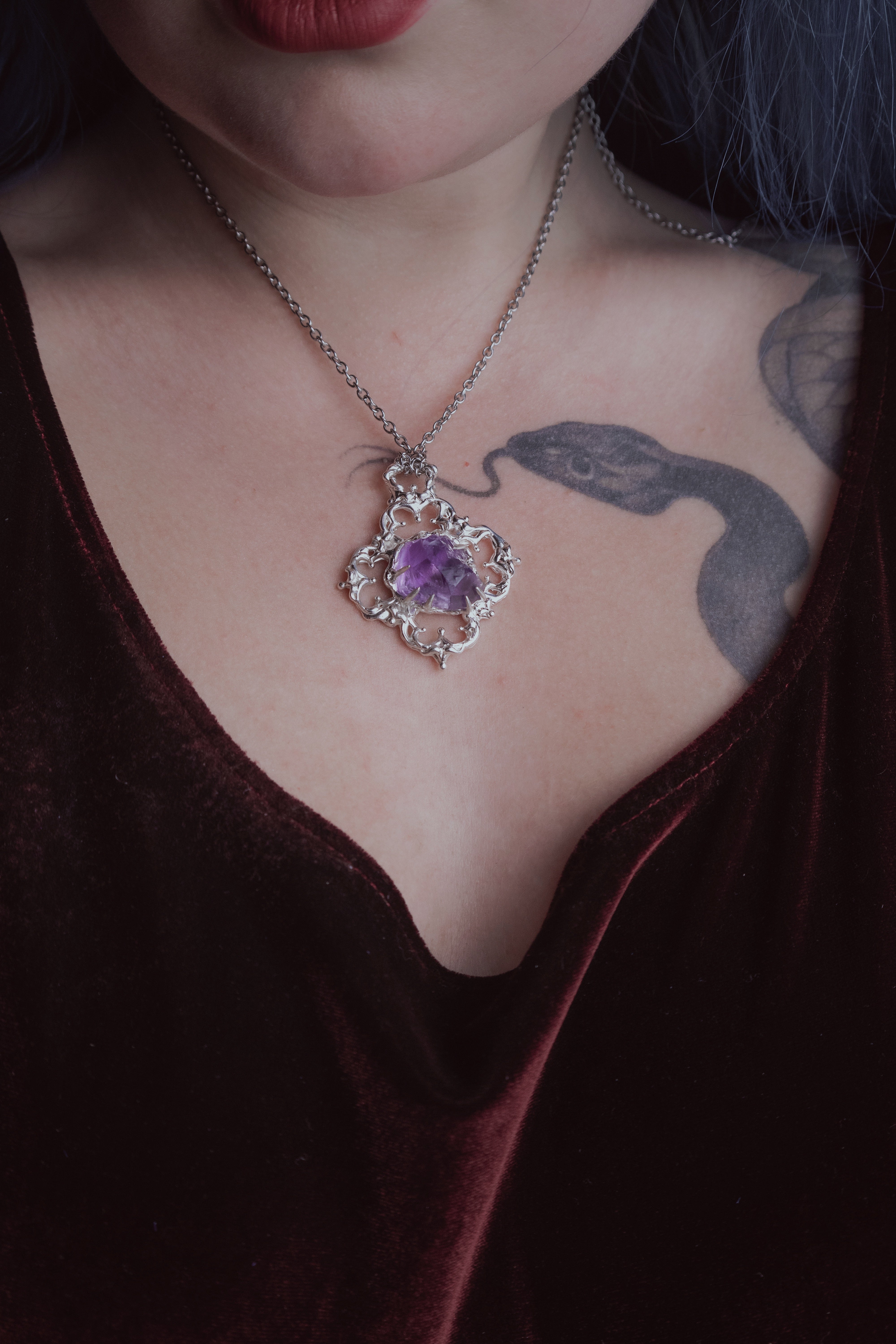 One-of-a-kind pendant with Amethyst