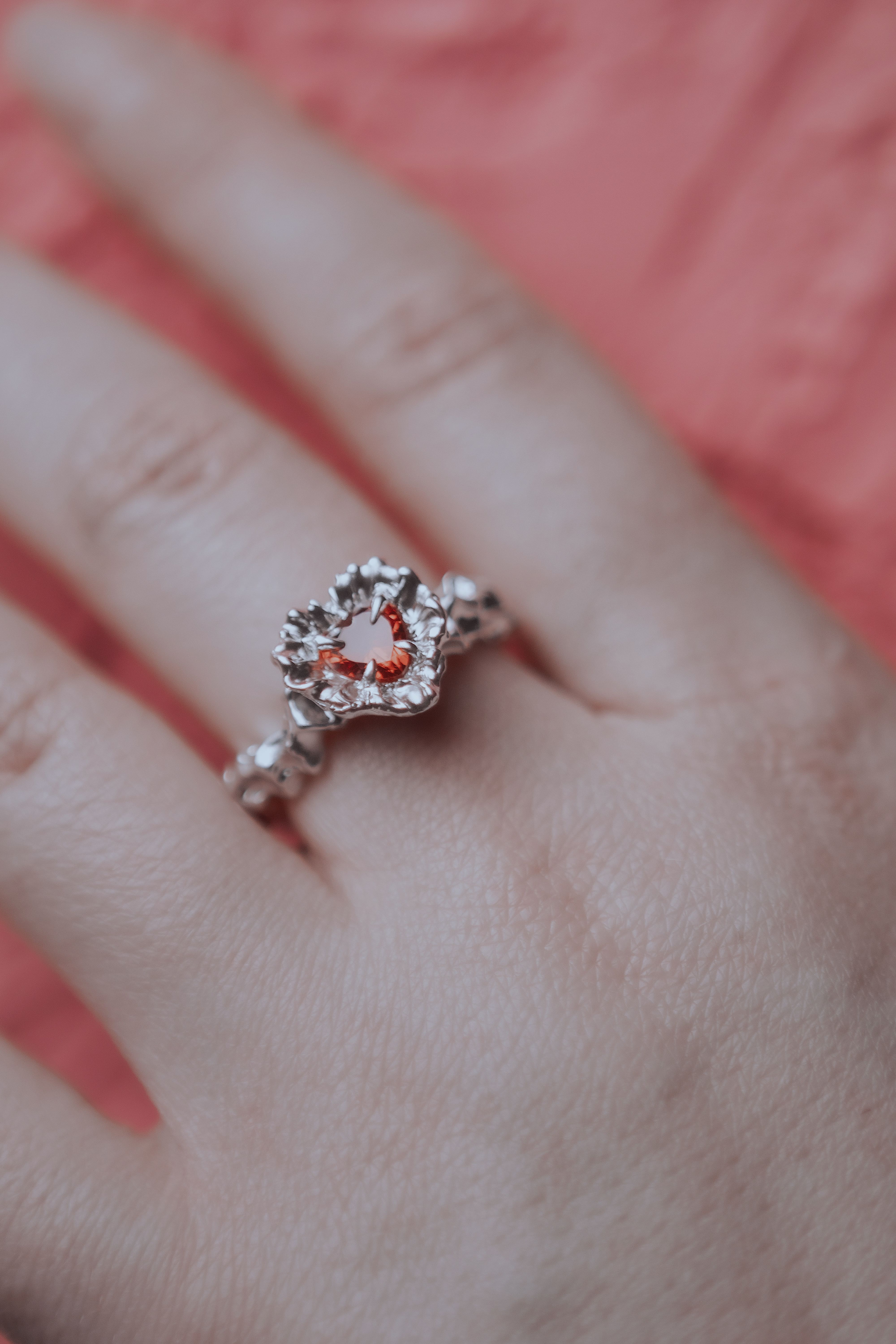 Custom Organic Heart Ring