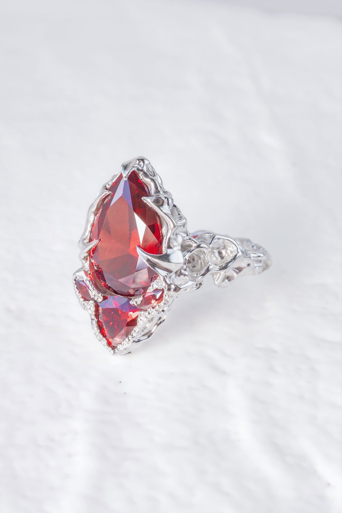 Molecular Ring with Red CZ