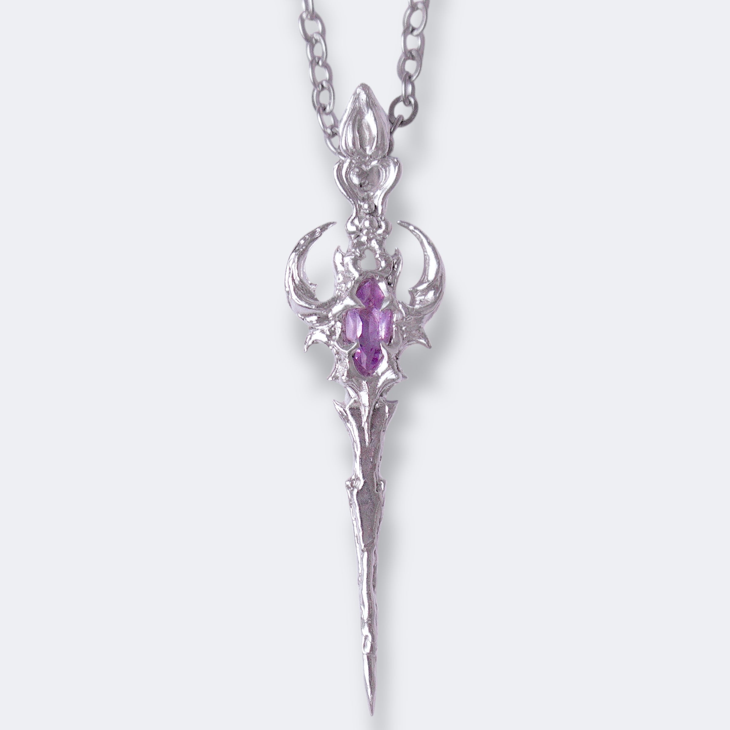 Gothic Cybersigilism sword with Amethyst