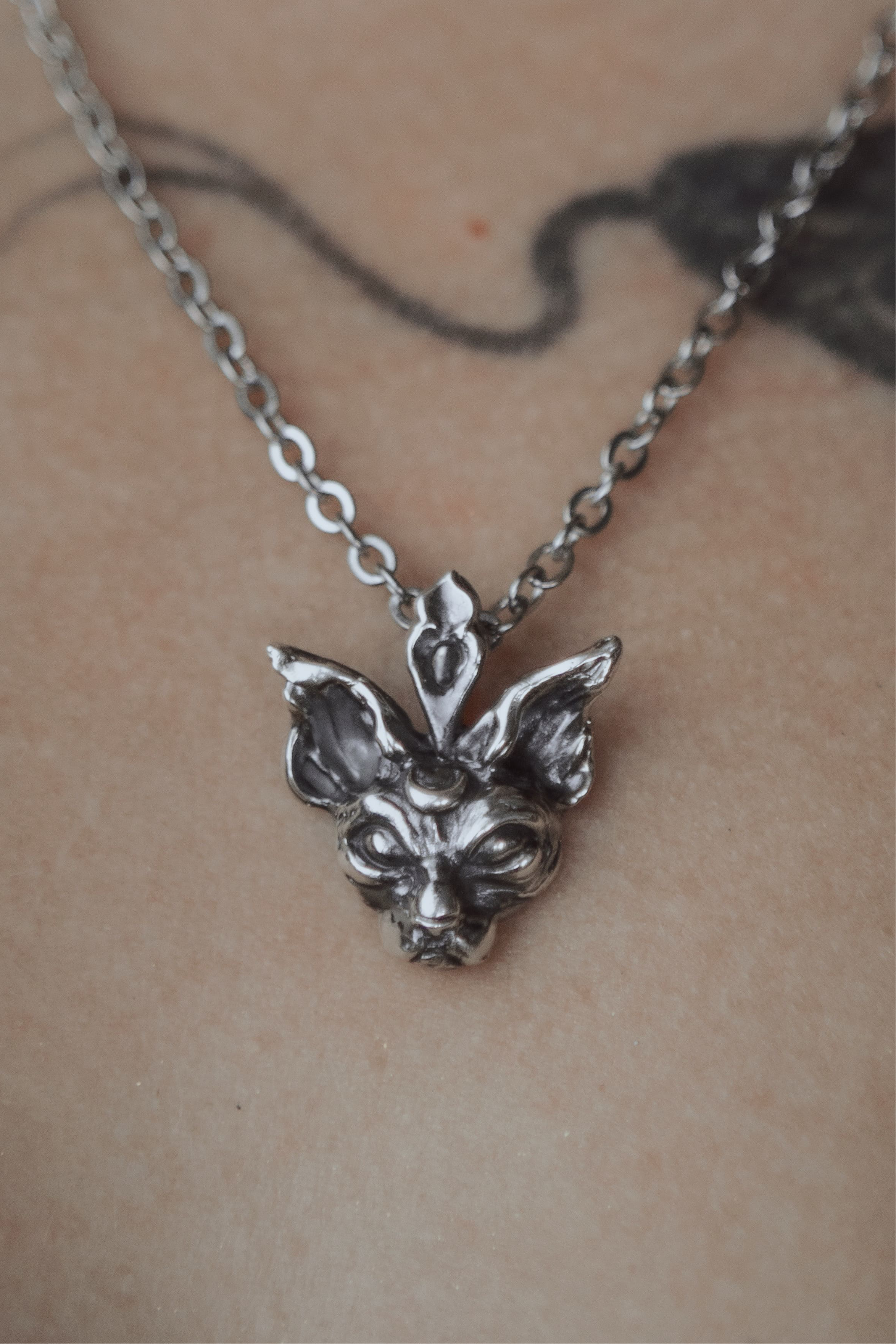 Lunar Sphinx Cat pendant