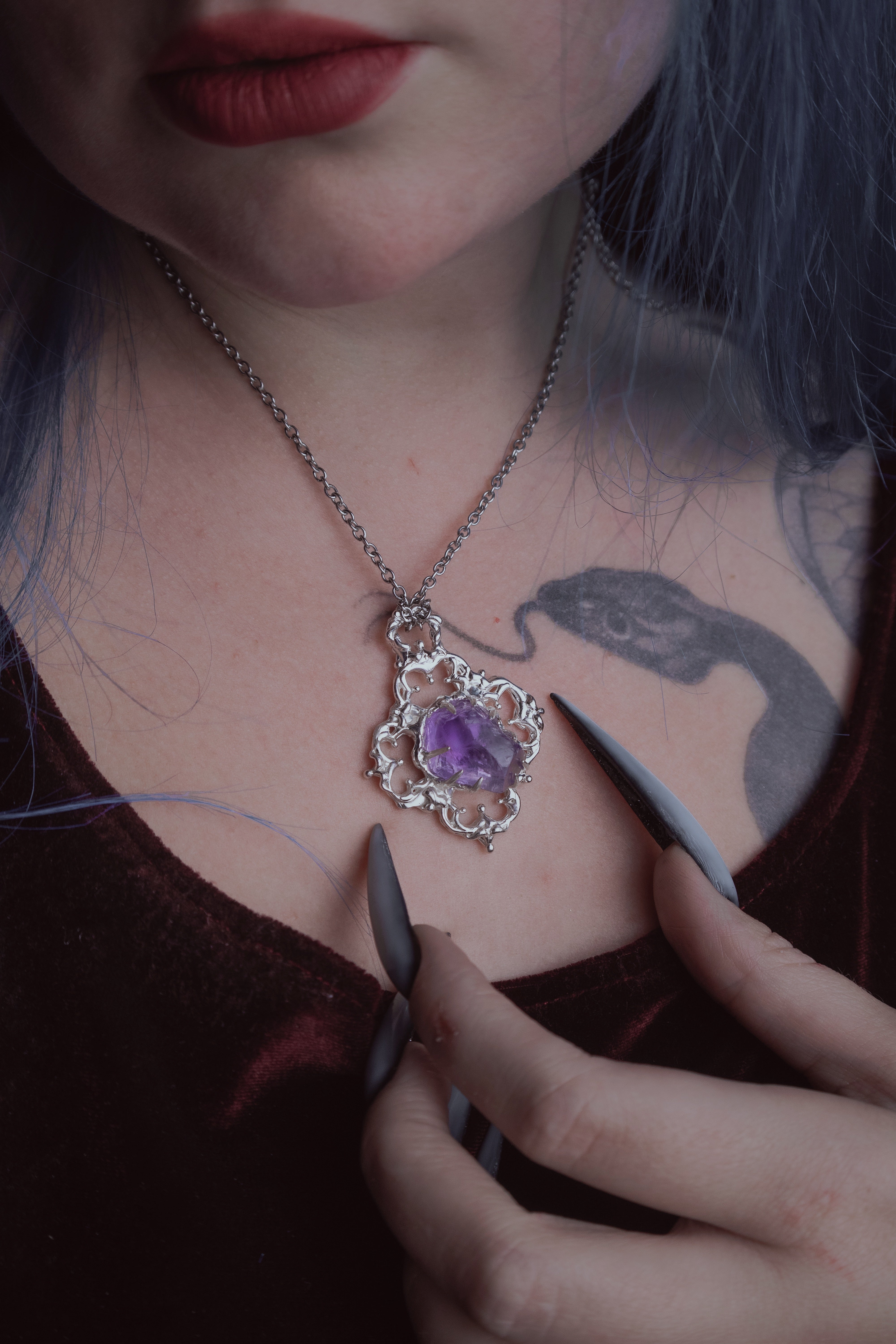 One-of-a-kind pendant with Amethyst