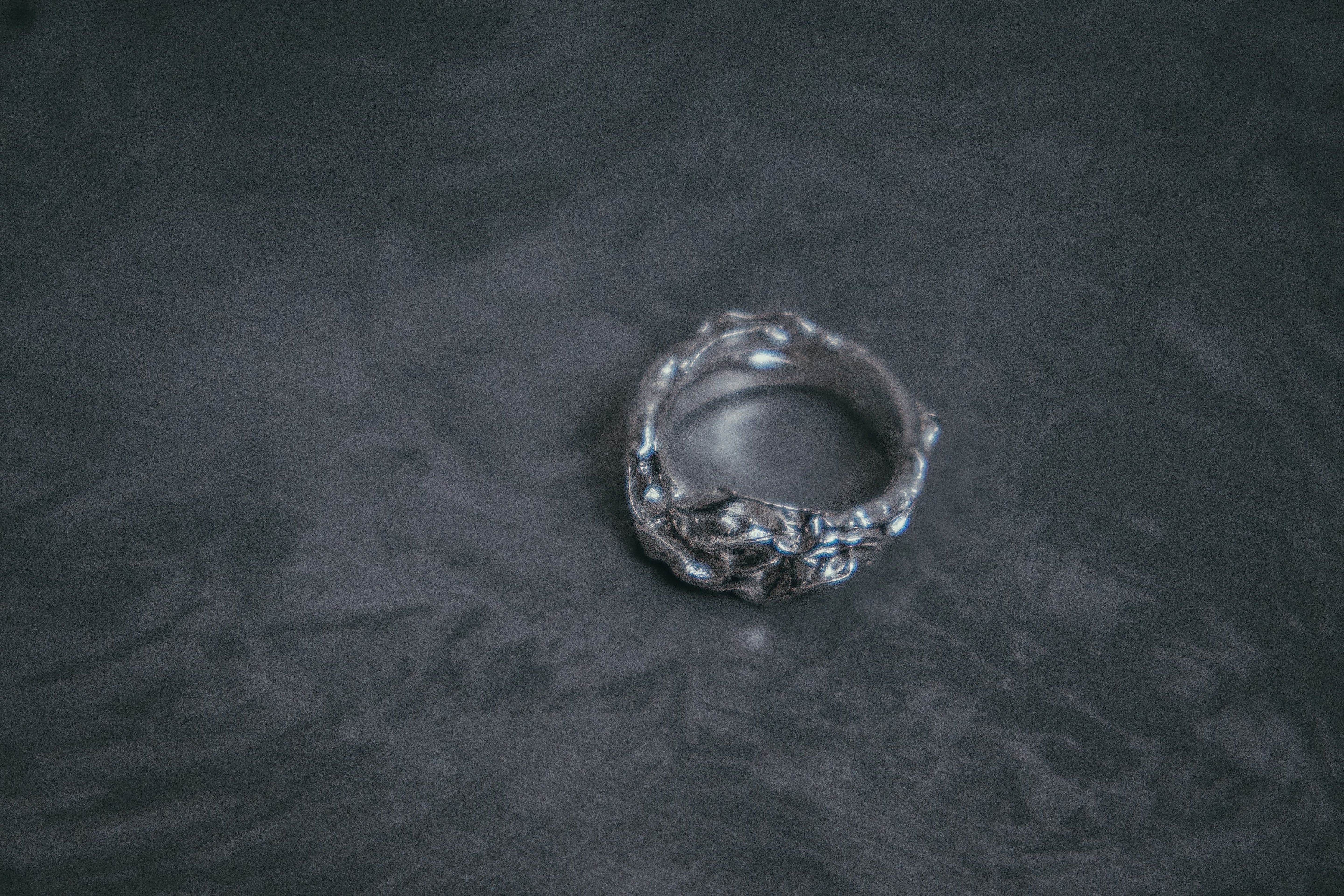 One-of-a-kind textured ring