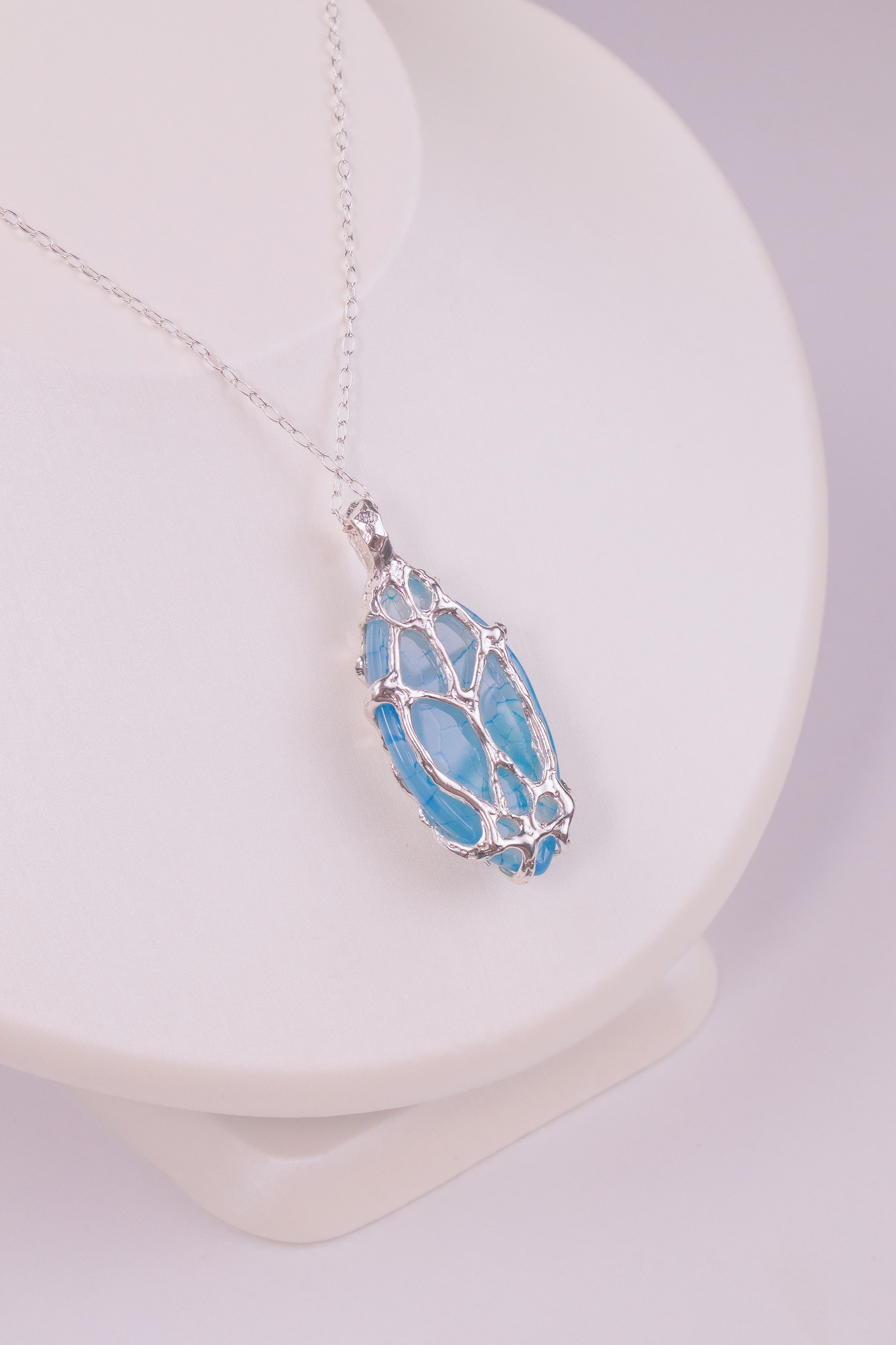 Tribal Pendant Dragon Vein Agate
