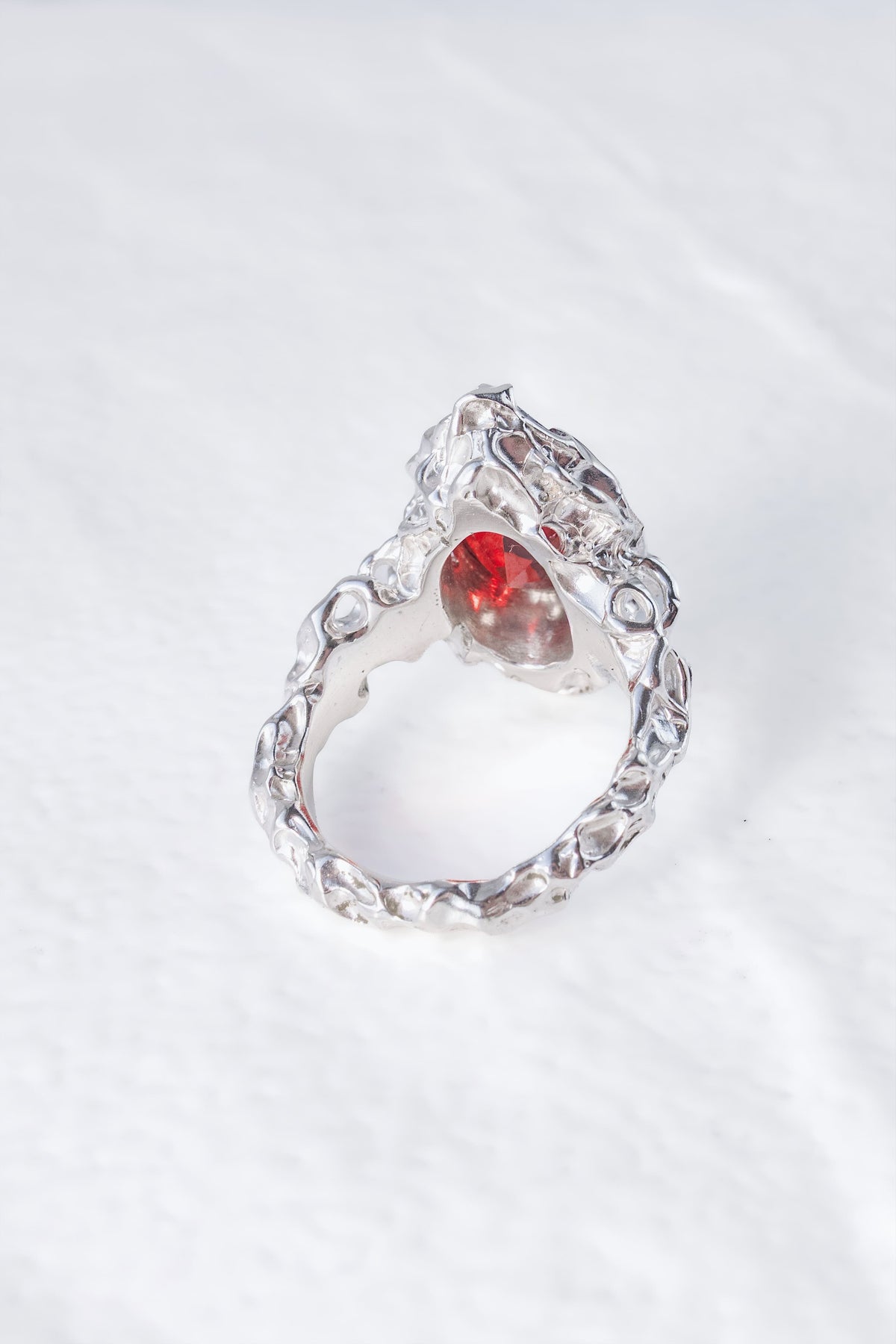 Molecular Ring with Red CZ