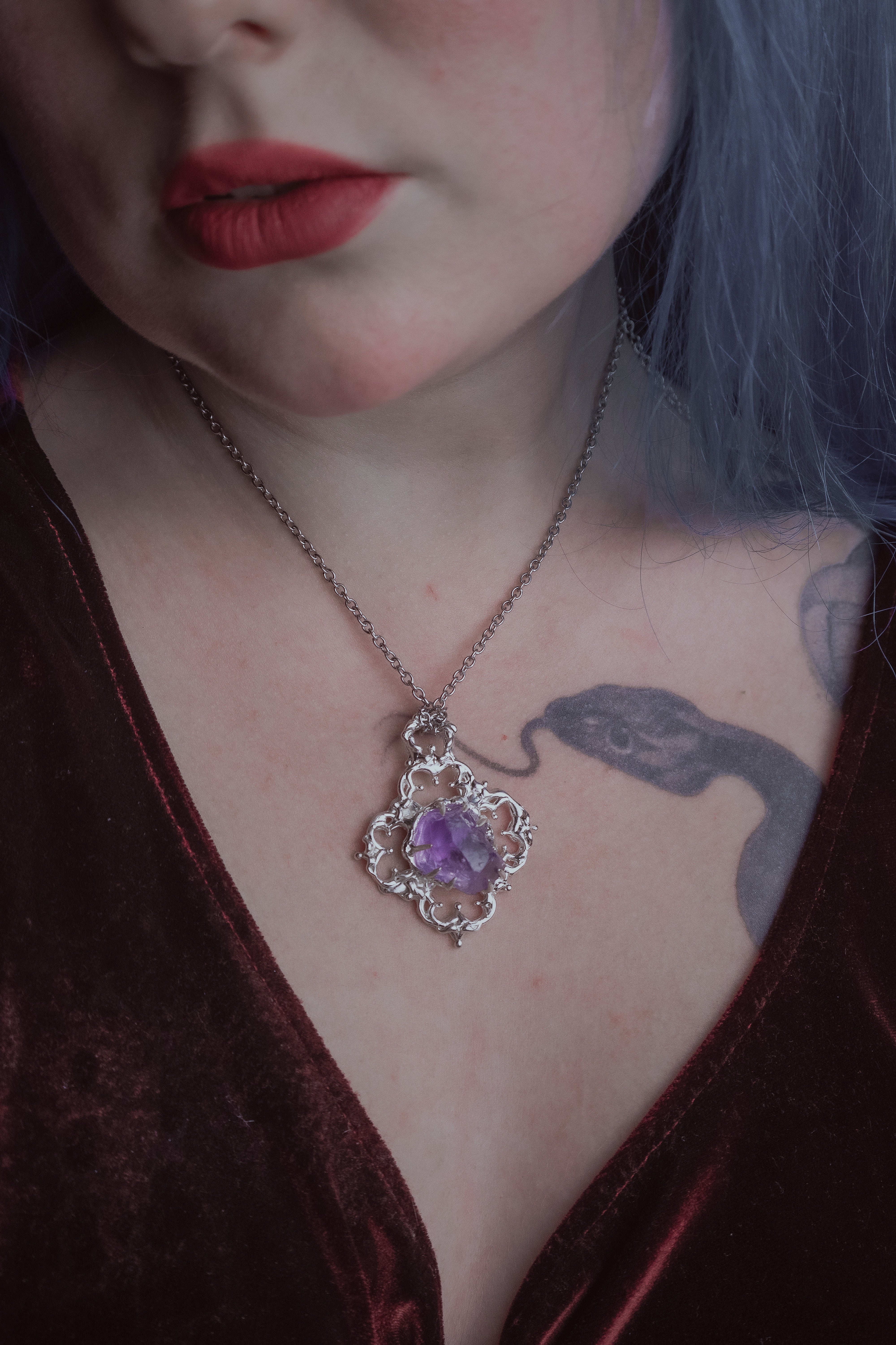 One-of-a-kind pendant with Amethyst