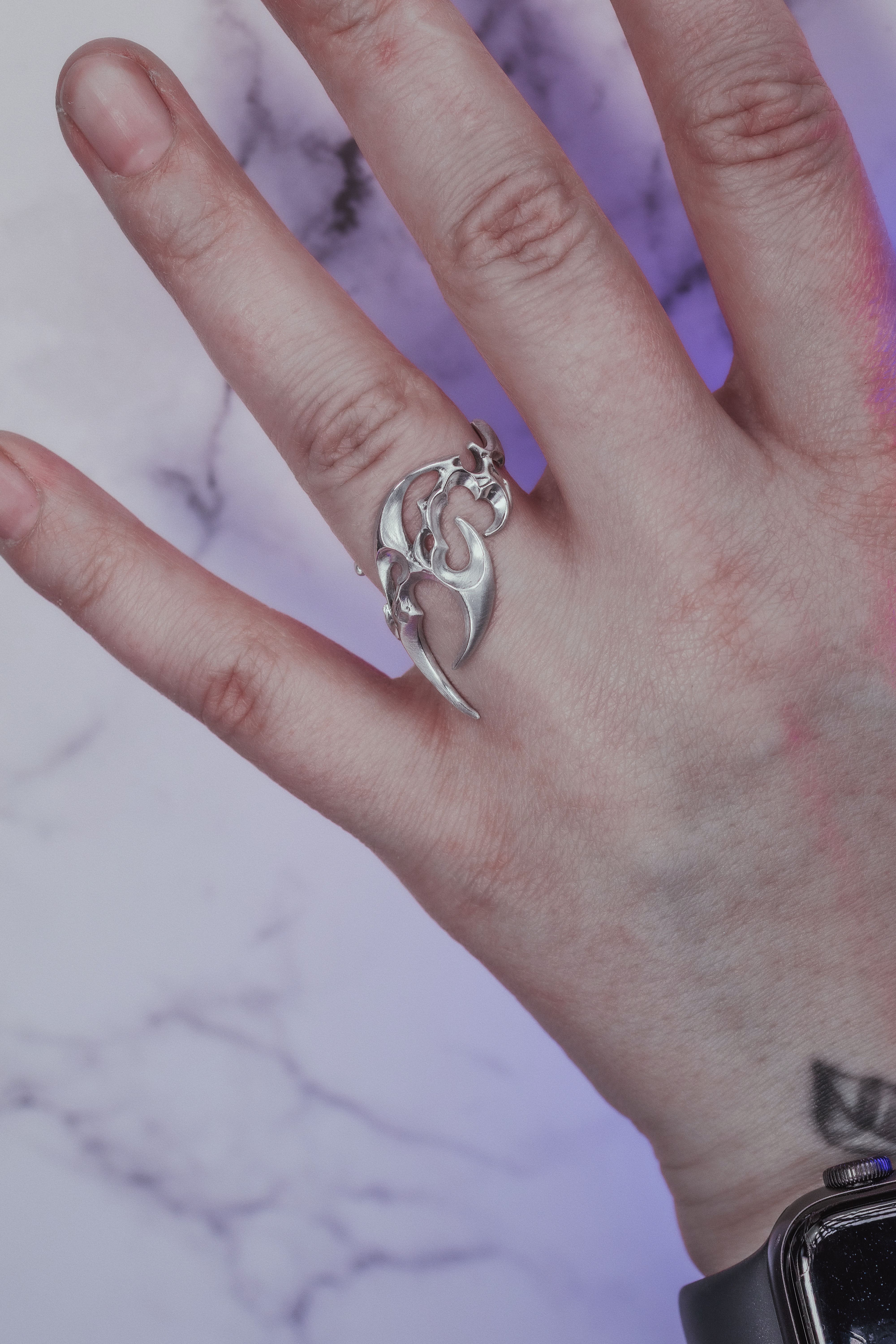 Diagonal Tribal Ring
