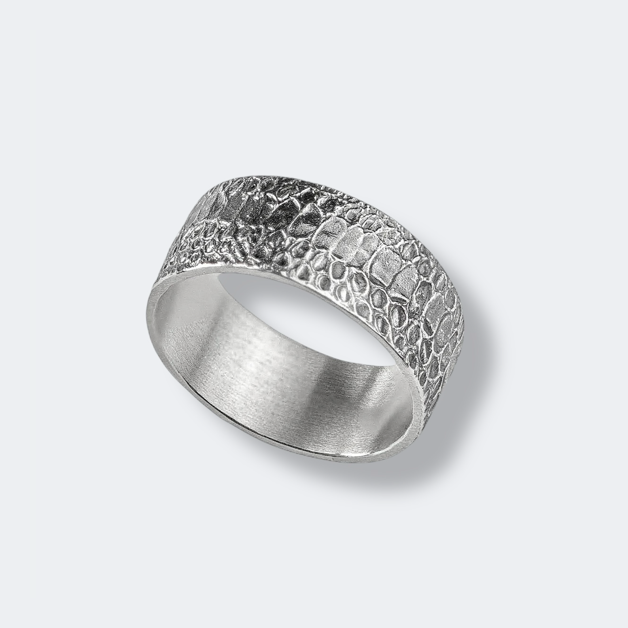 Ring with Snake Scale Relief