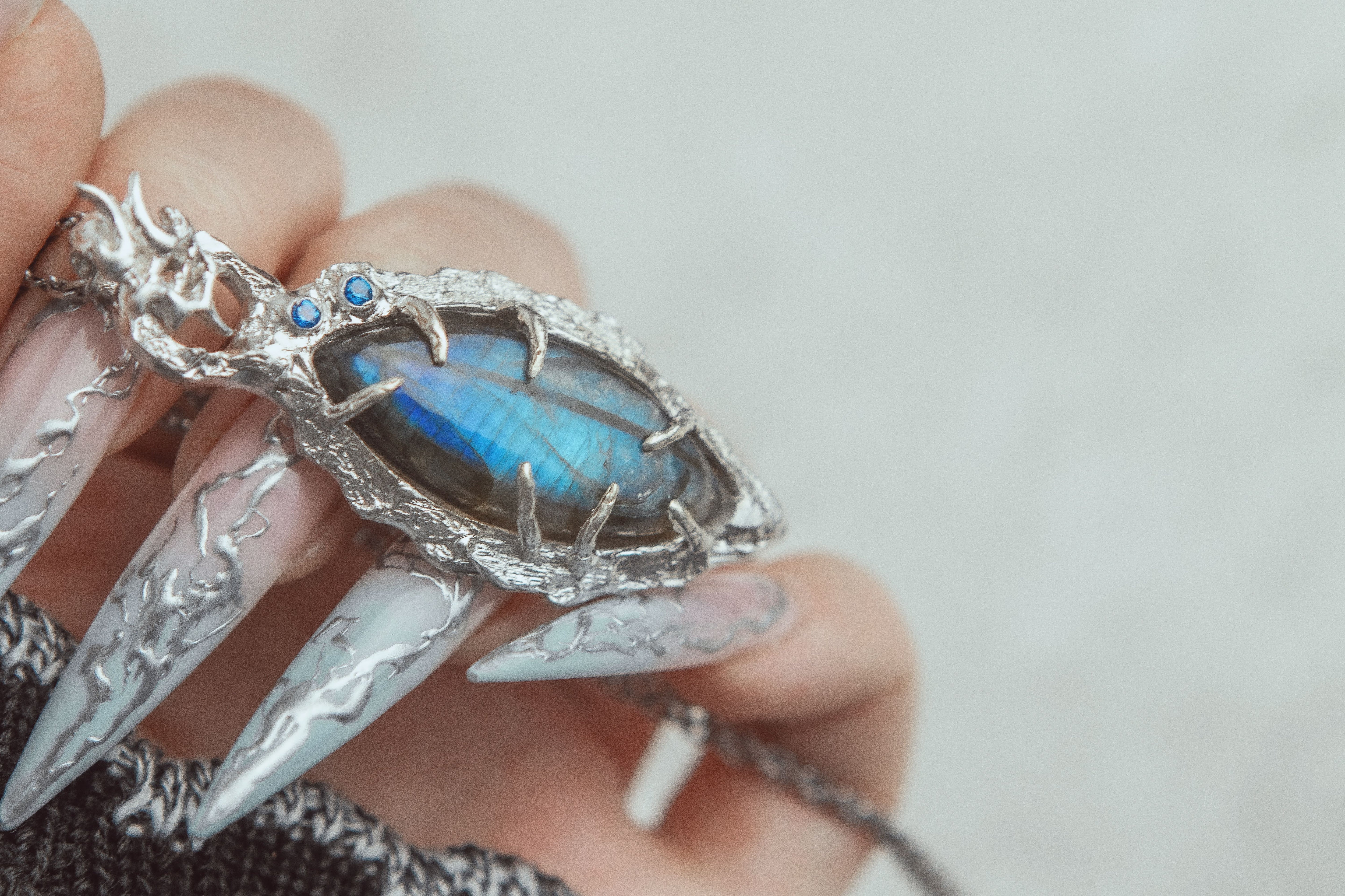 One-of-a-kind pendant with Labradorite
