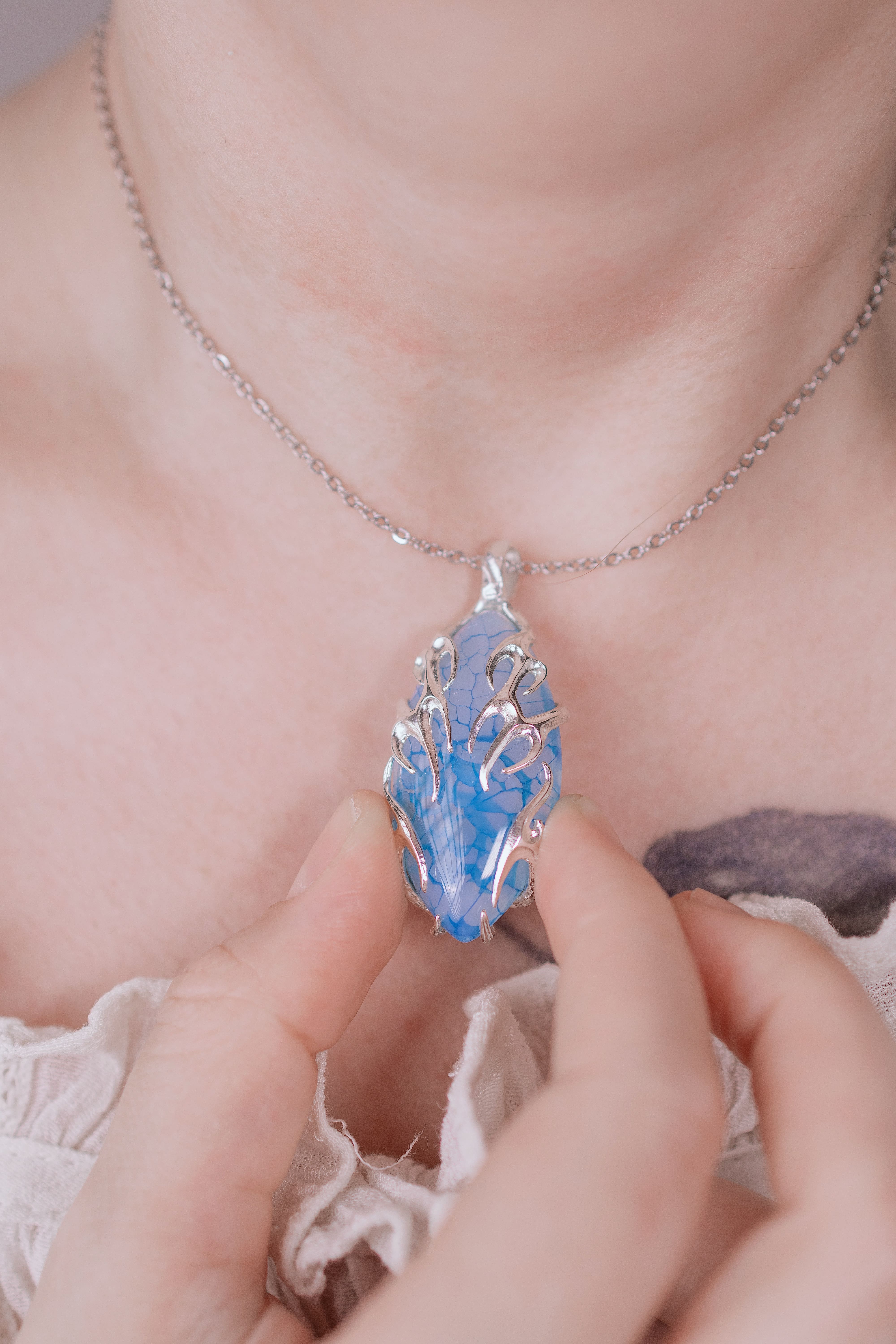 Tribal Pendant Dragon Vein Agate