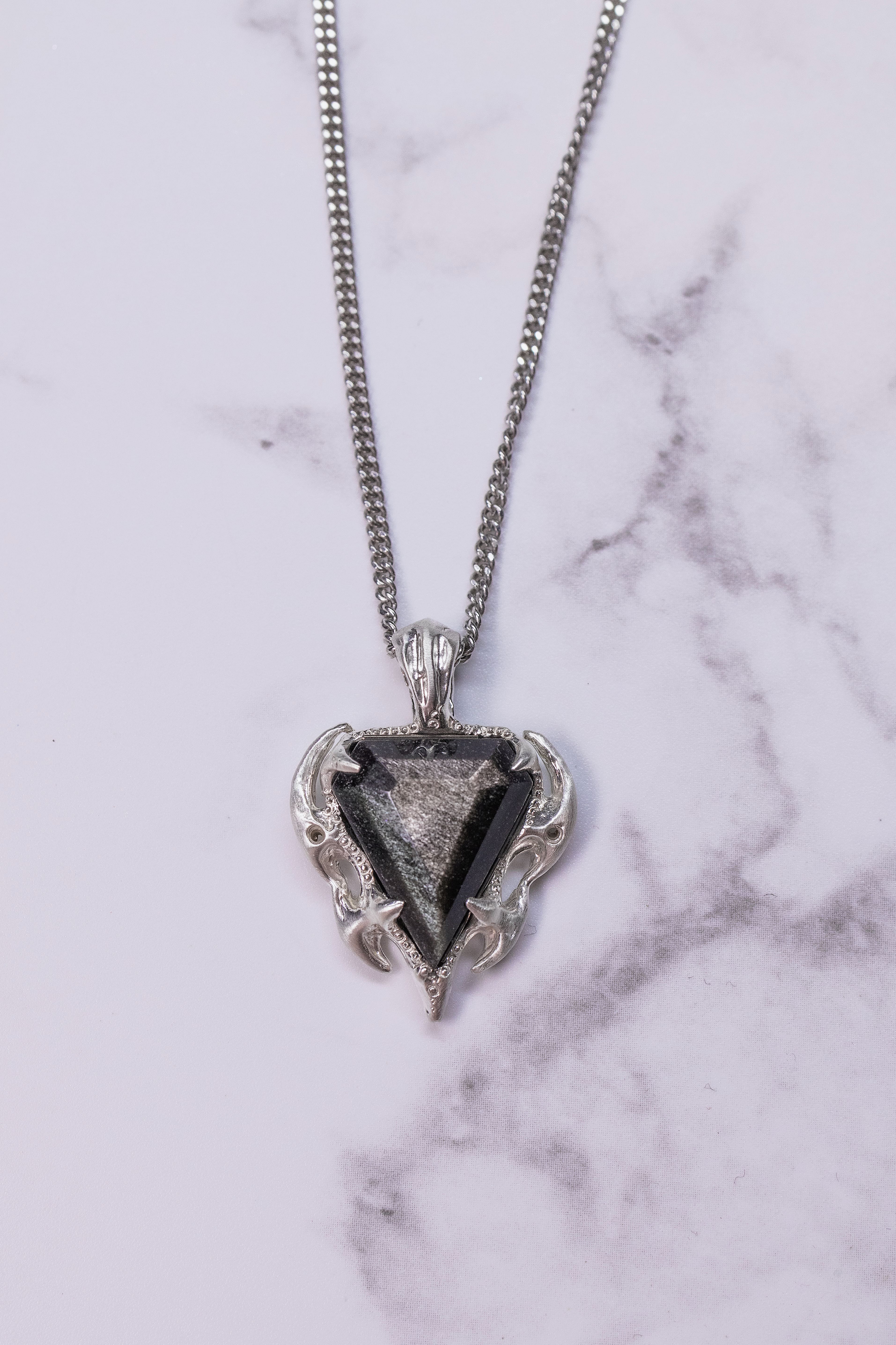 Obsidian Tribal Pendant