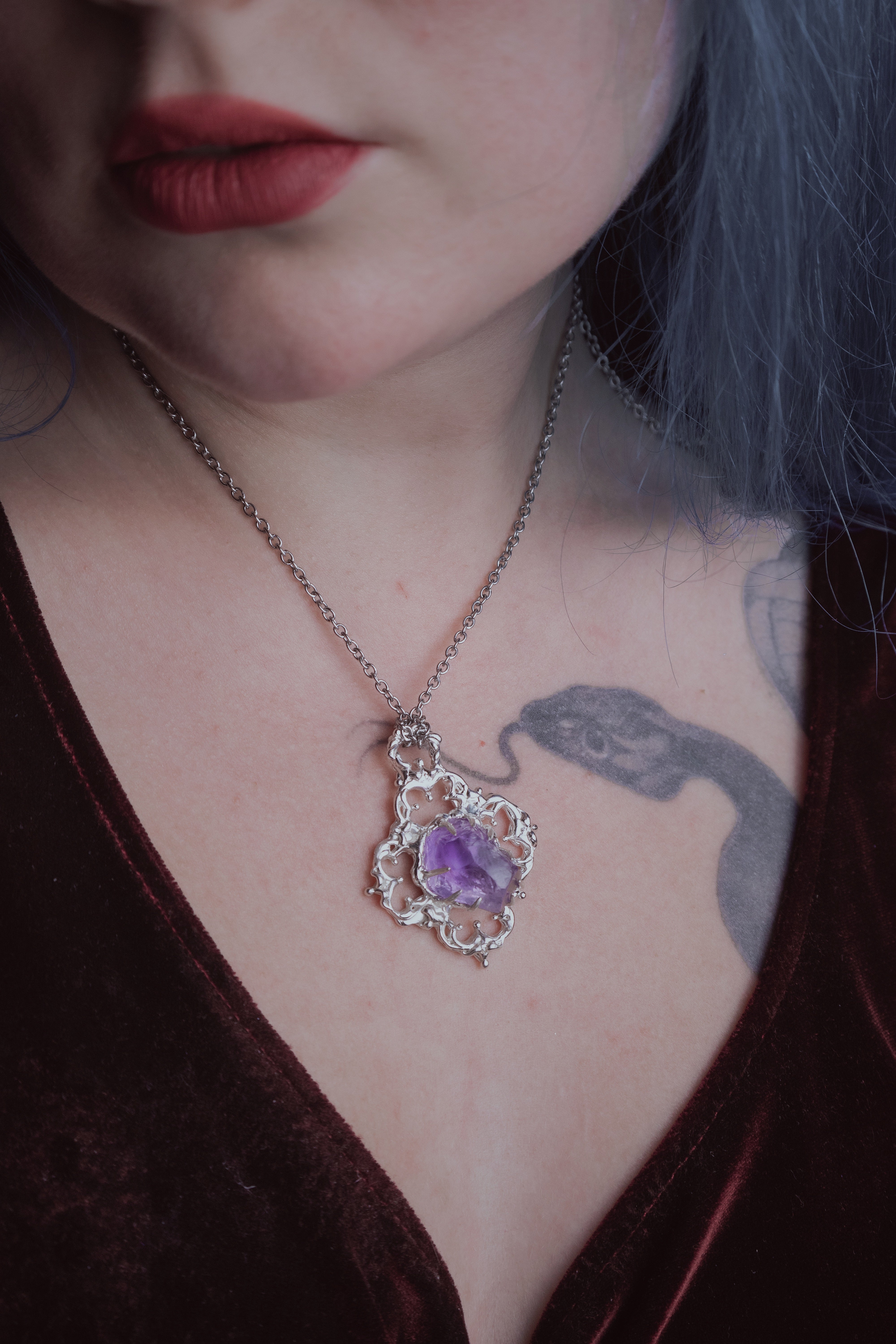 One-of-a-kind pendant with Amethyst