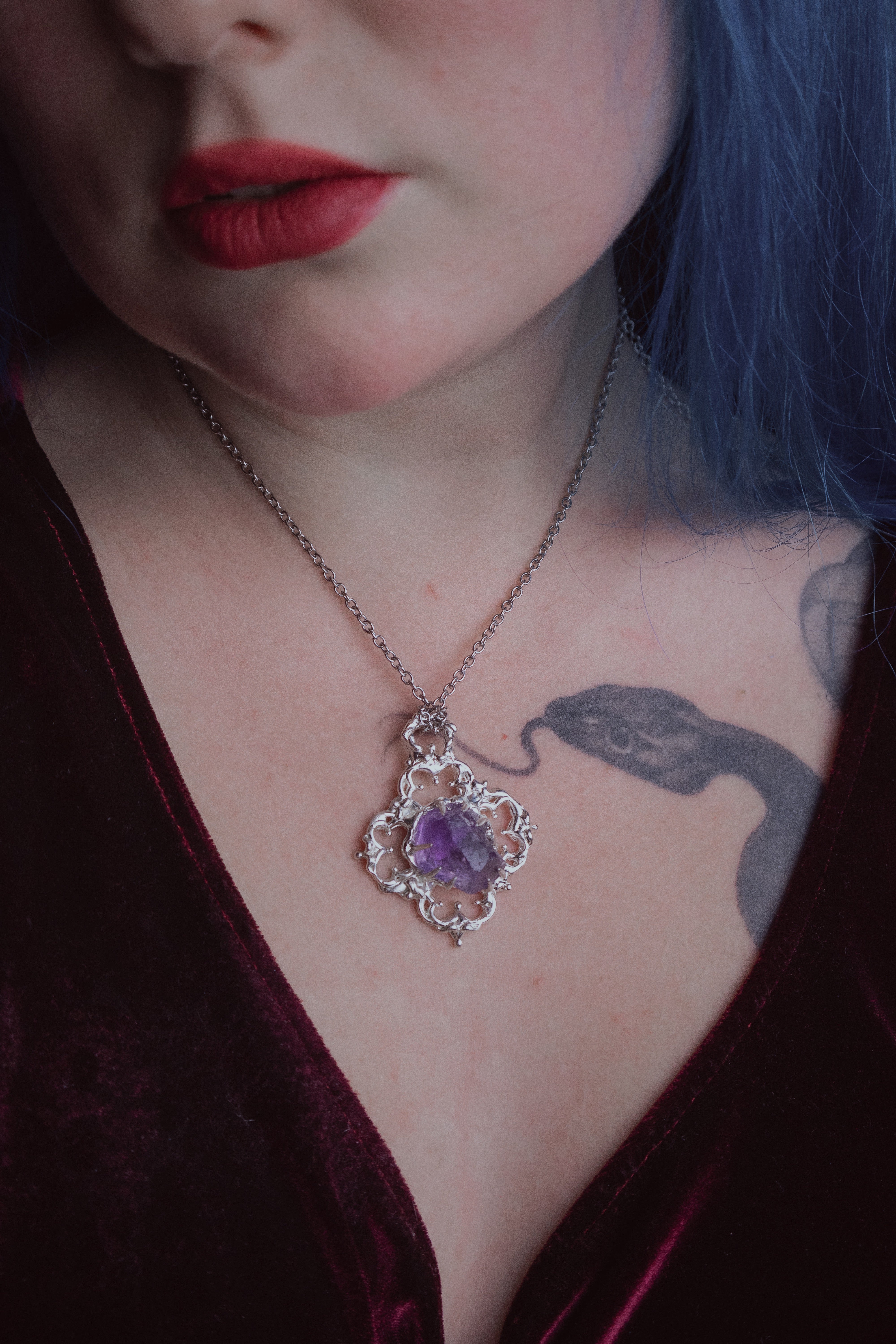 One-of-a-kind pendant with Amethyst