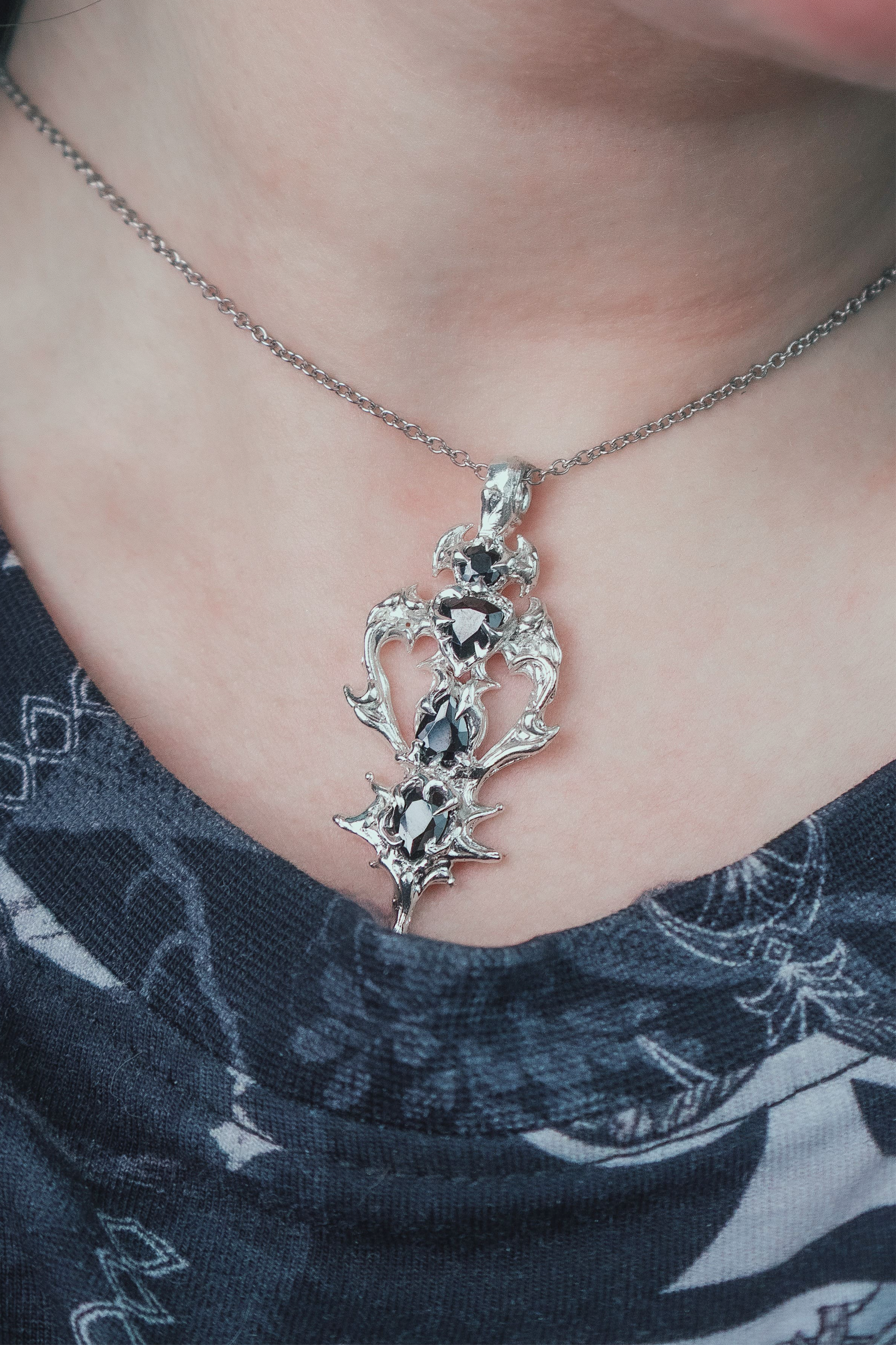 «Whisper of Dusk» pendant with stones