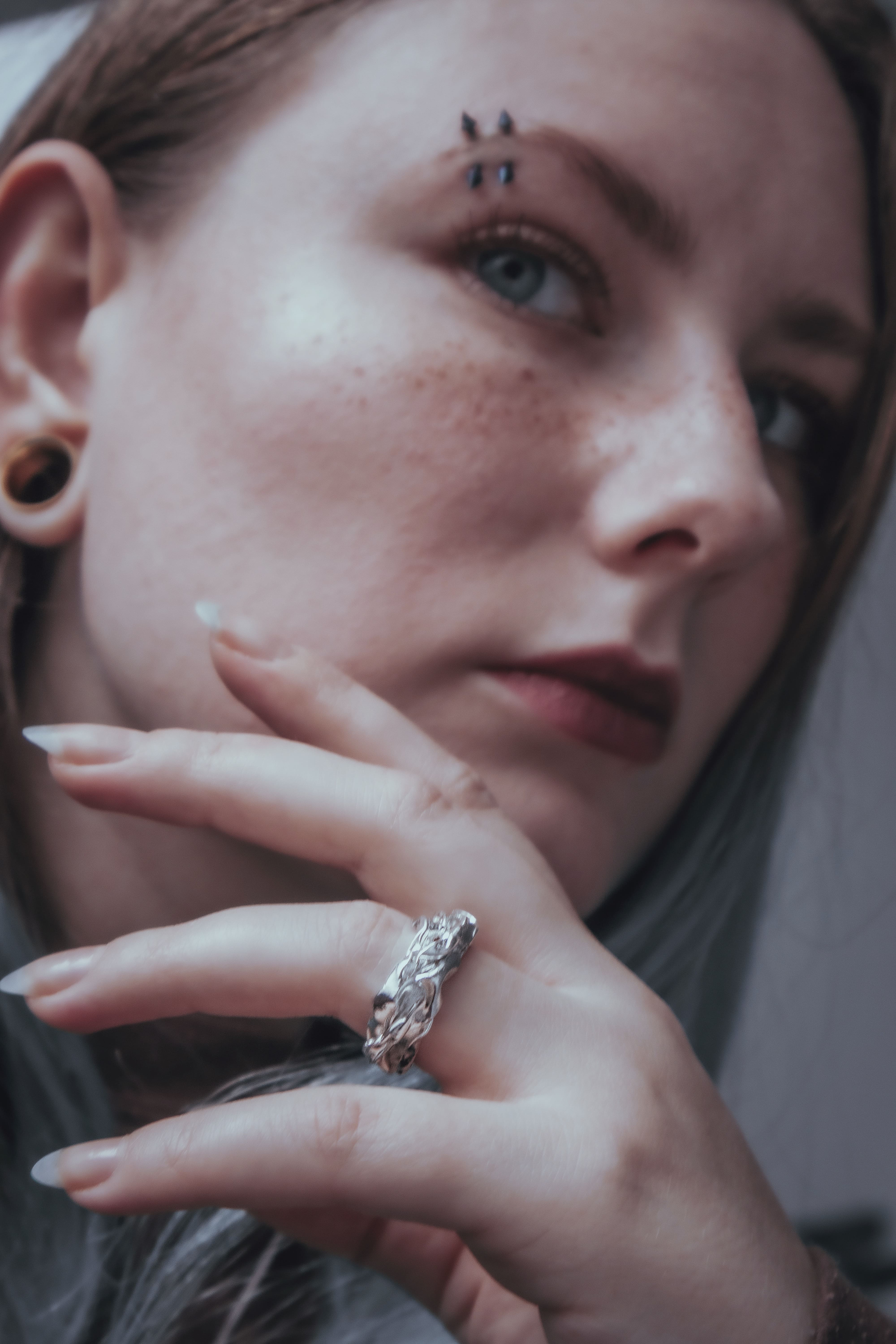 One-of-a-kind textured ring