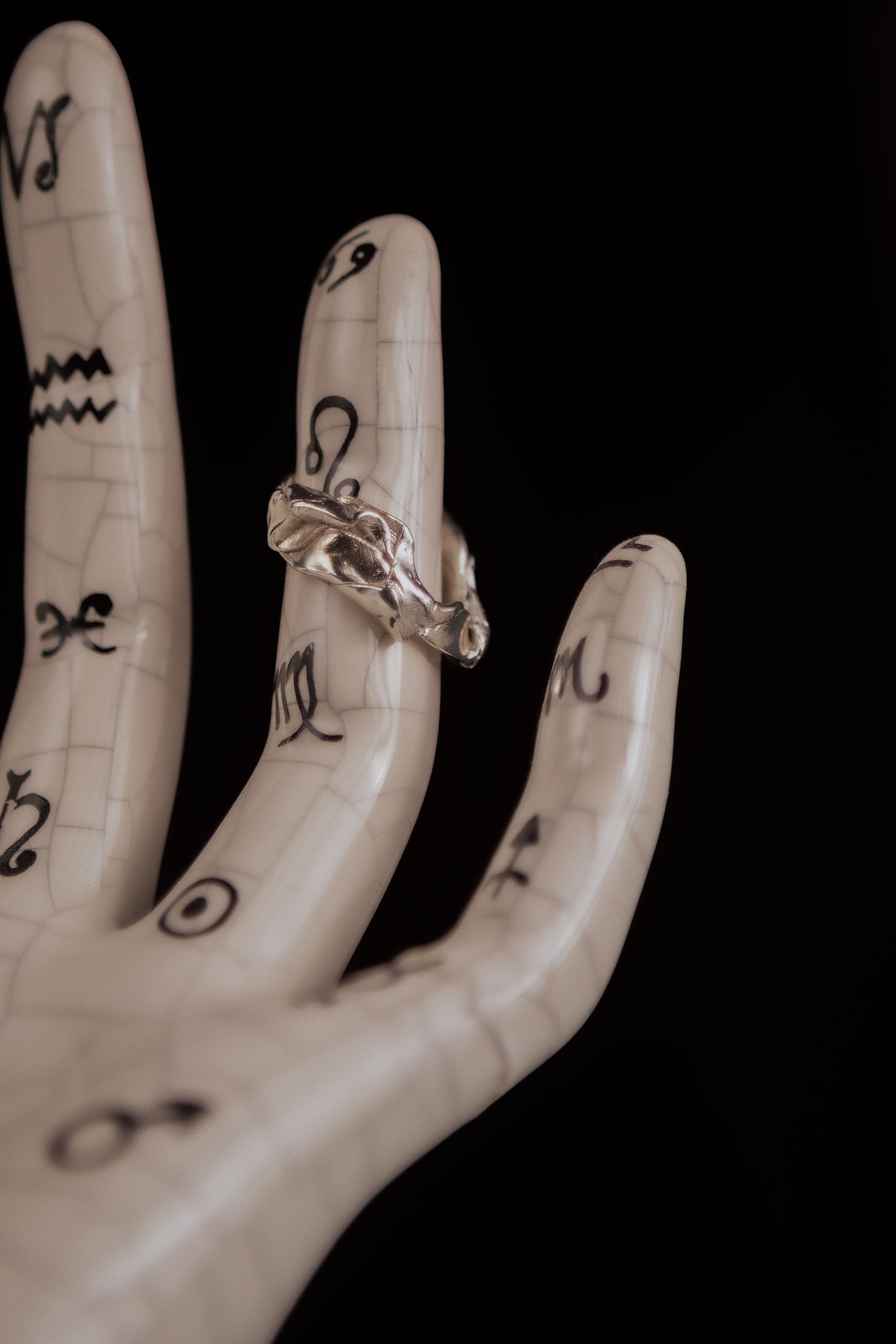 One-of-a-kind ring with stone