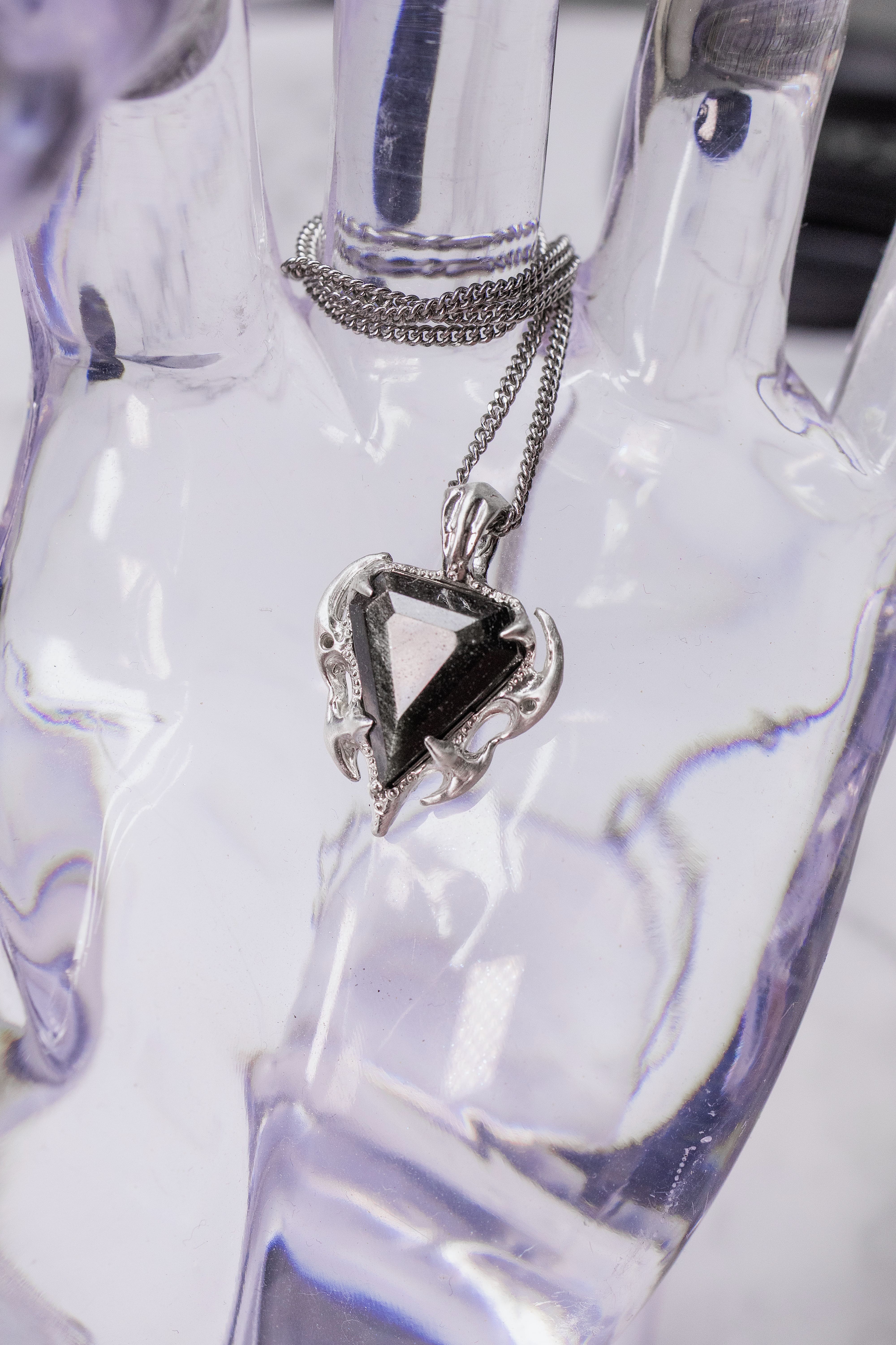 Obsidian Tribal Pendant