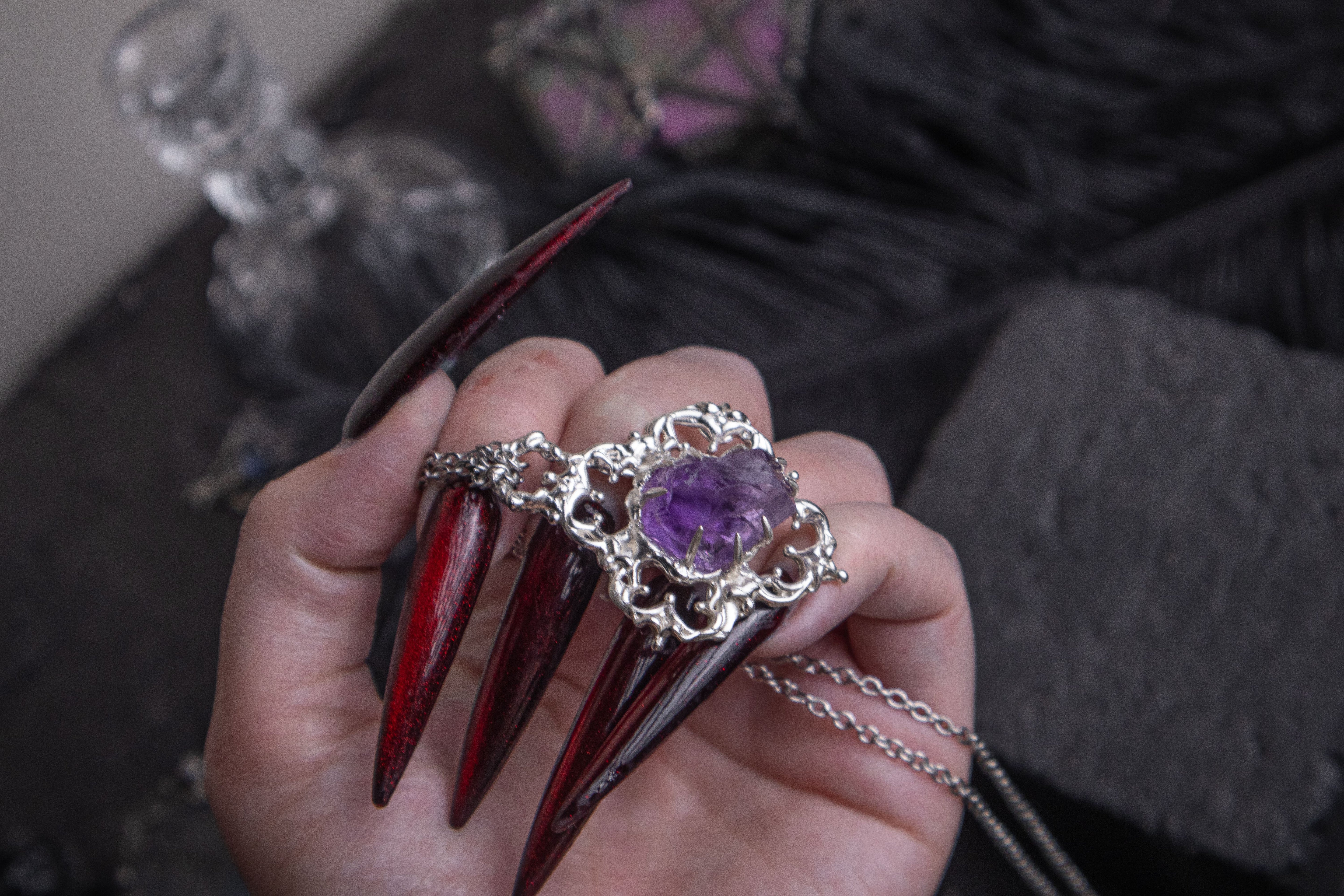 One-of-a-kind pendant with Amethyst