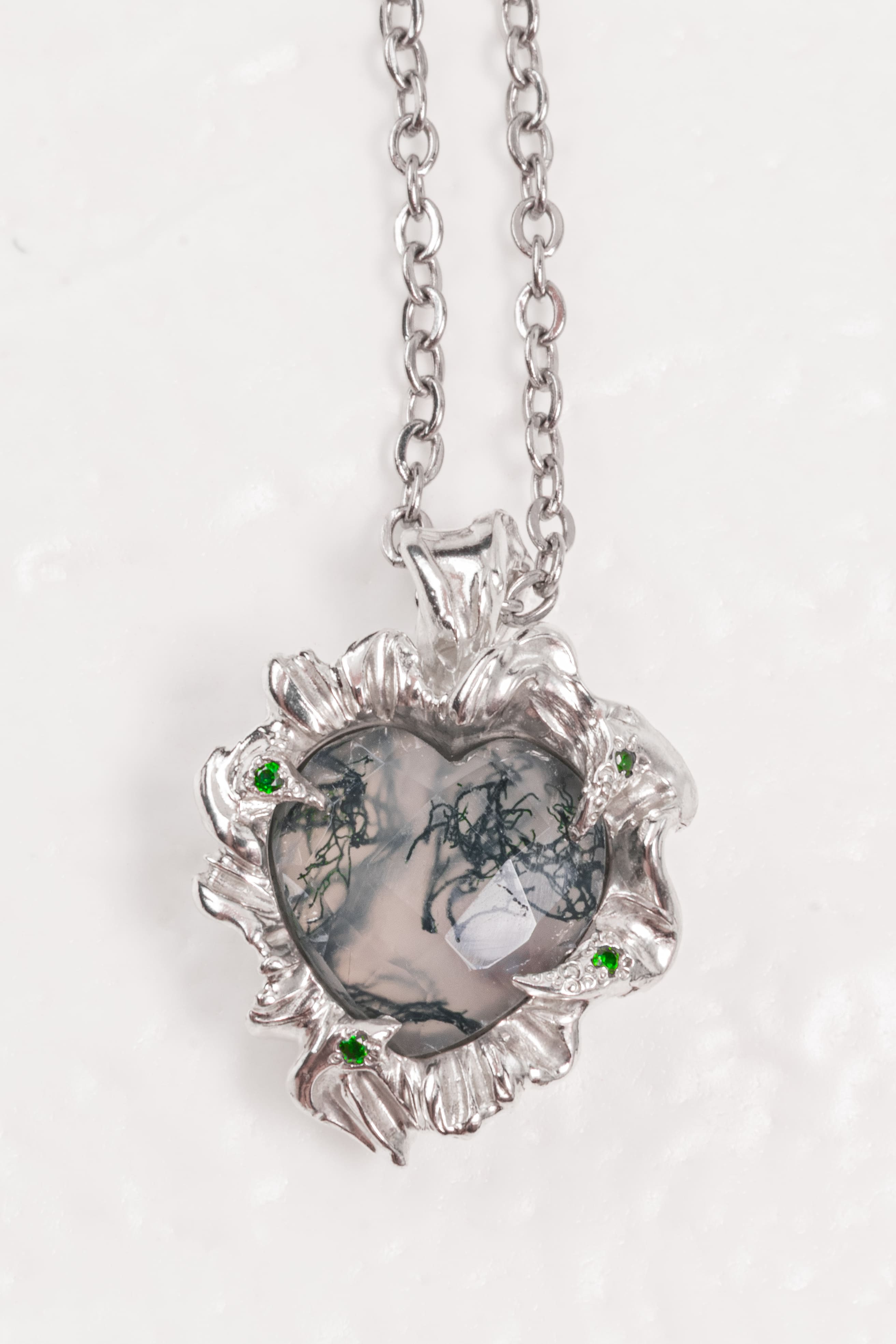 Organic Moss Agate Pendant